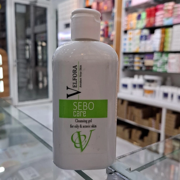 ژل شستشوی صورت ولفورا پوست چرب ضد آکنه اصل 200 میل | VELFORA SEBO CARE Cleansing gel for oily & acneic skin